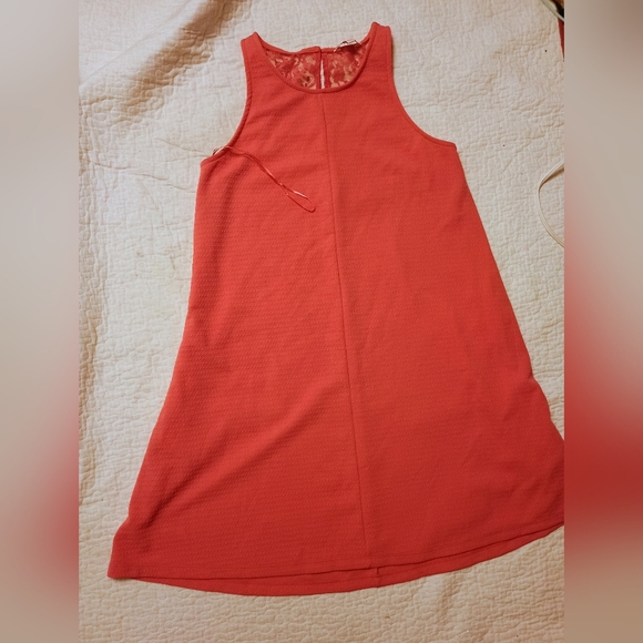 Candie's Pink A line Lace Dress With Pockets - Picture 2 of 3